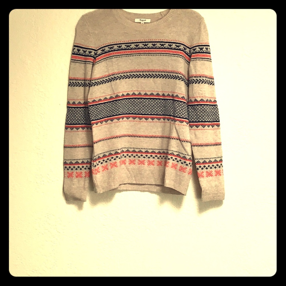 Pink, navy, beige Madewell sweater